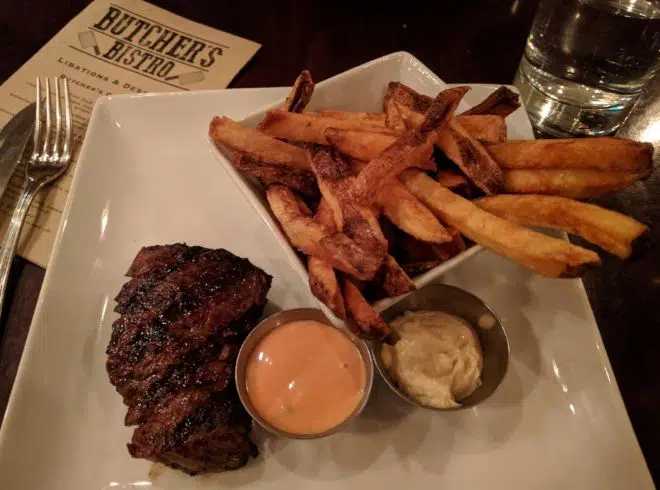 Steak at Butchers Bistro in downtown Denver