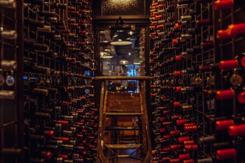 Wine cellar at Barcelona Wine Bar