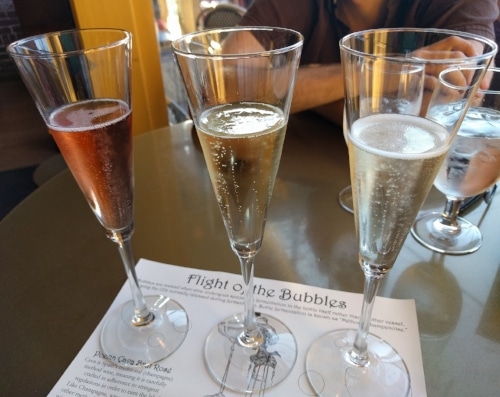 Flight of Bubbles at Sienna Wine Bar