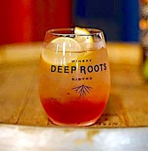 Blood orange wine cocktail