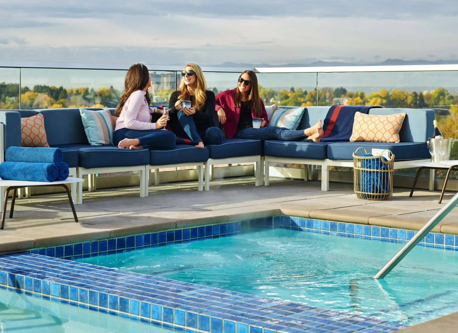 Rooftop Bar at the Halcyon Hotel in Denver