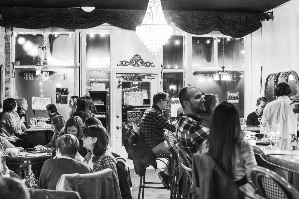 The interior of Sienna Wine Bar, which offers one of the best Denver happy hours for wine drinkers.