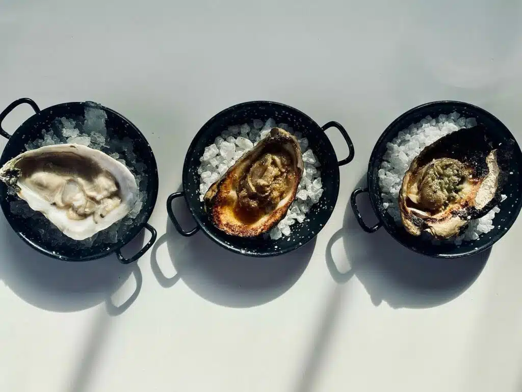 Oysters served three ways at Fish N Beer