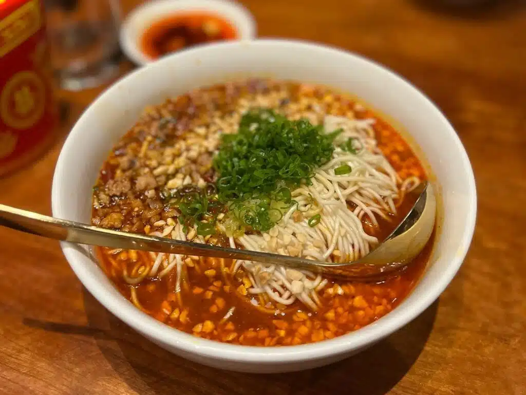 A Szechuan noodle dish by Hop Alley, one of the most popular RiNo, Denver restaurants