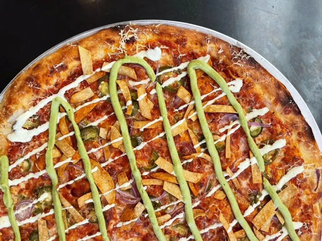 A special slice at Redeemer Pizza, one of our favorite foods in RiNo