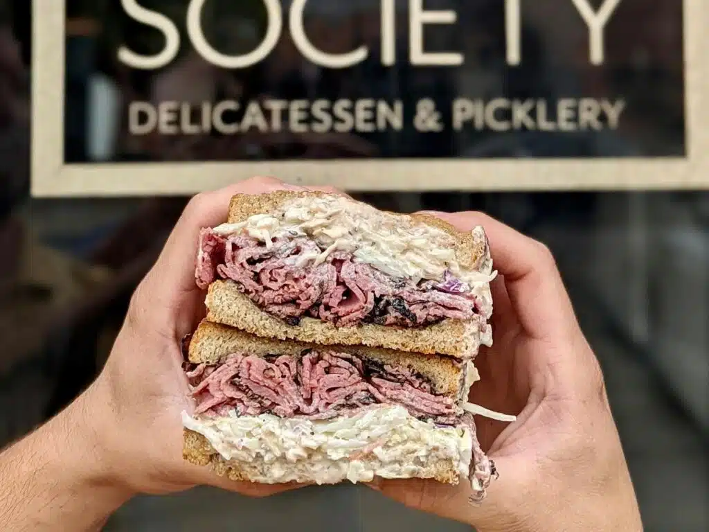 A pastami sandwich from Rye Society, one of the best RiNo foods