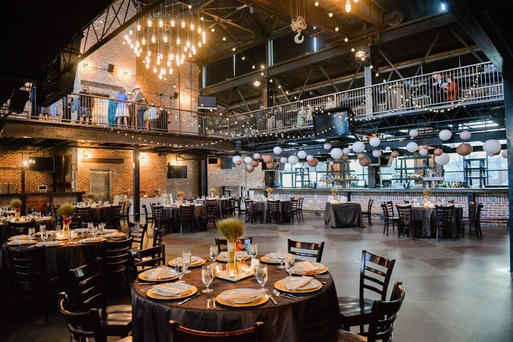 The interior of Mile High Station set up for a corporate event