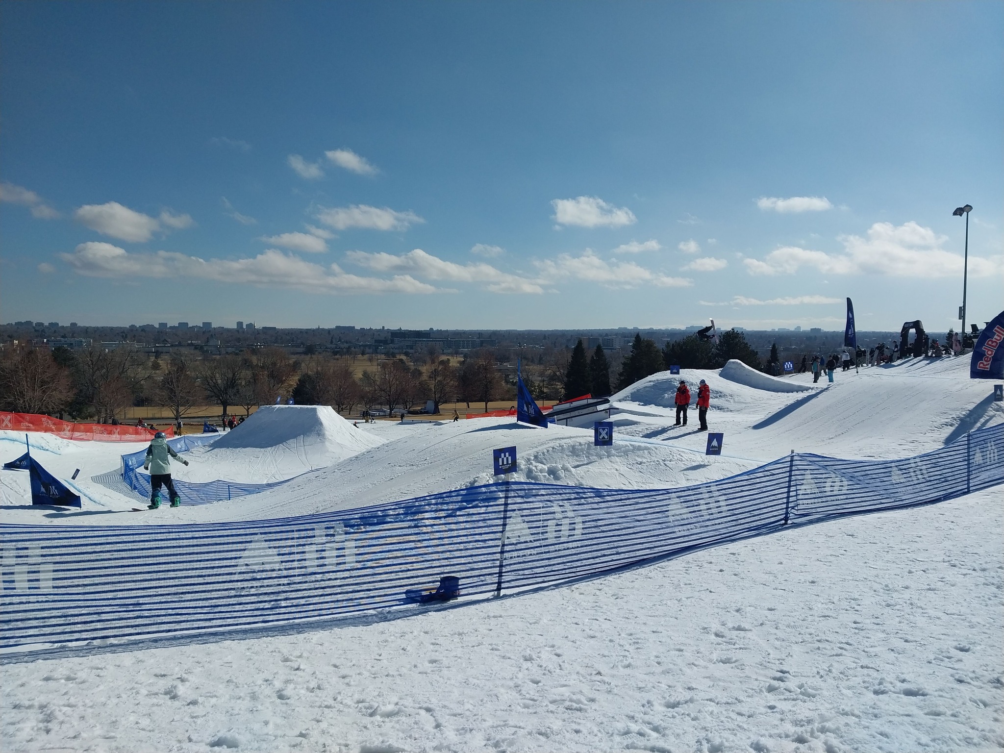Groomed features at Ruby Hill Rail Yard in Denver