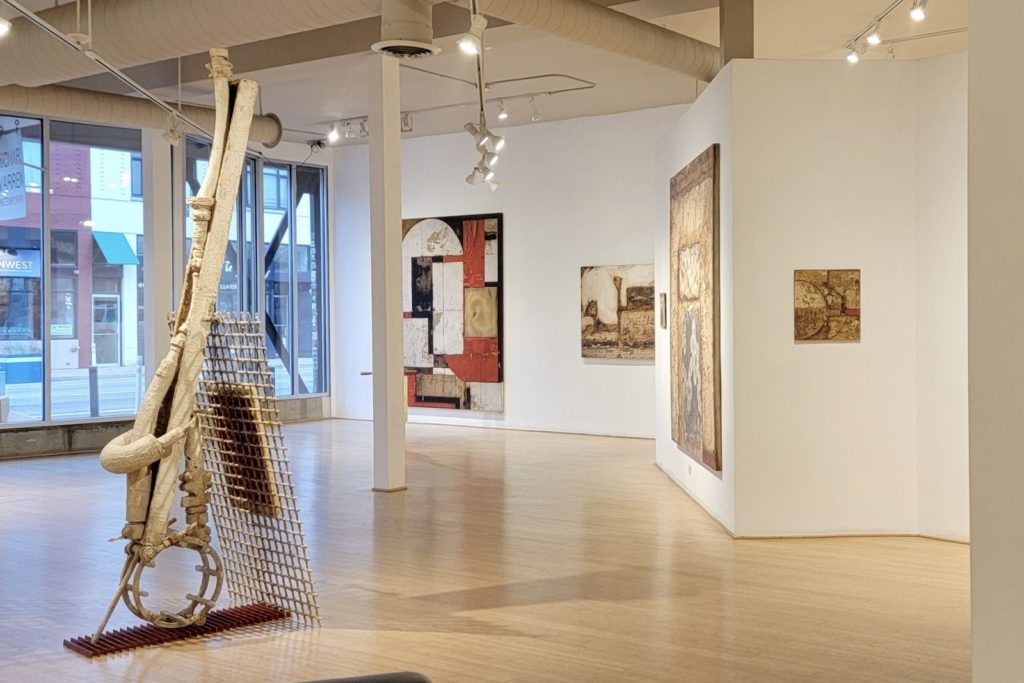 The interior of a gallery within the Art District on Santa Fe 