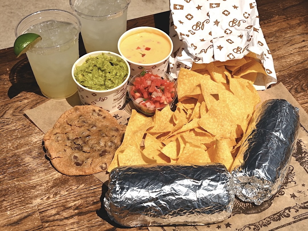 Burritos, chips, and margaritas from Illegal Pete's