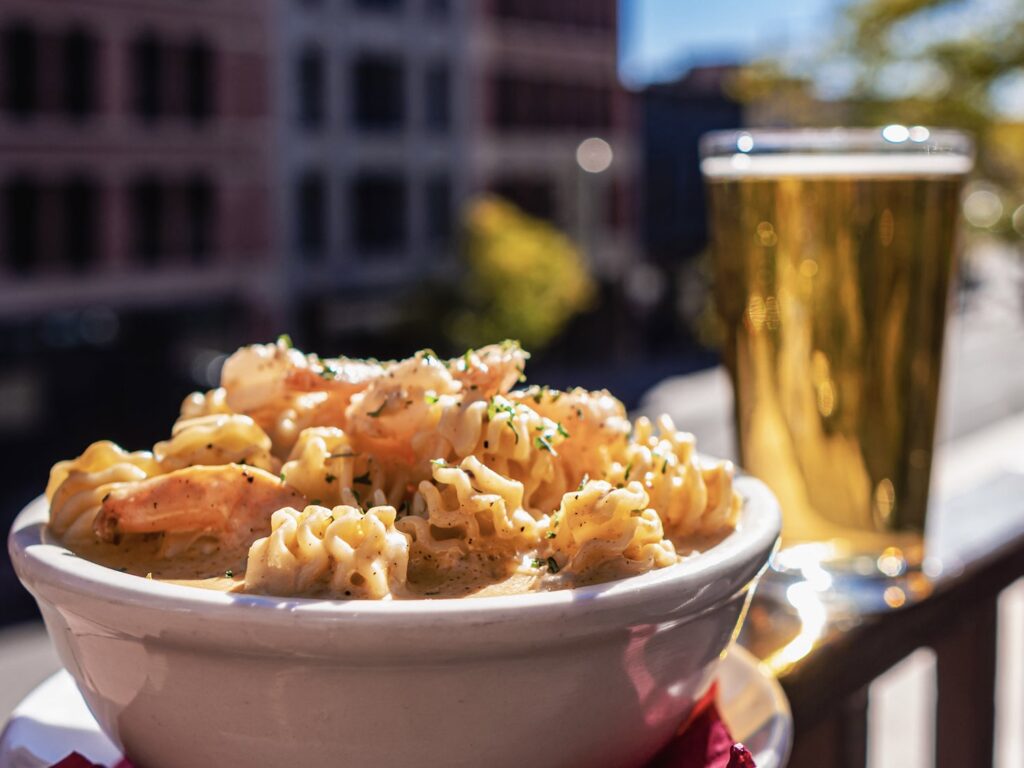 Shrimp mac and cheese from Nola Jane Restaurant & Bar 