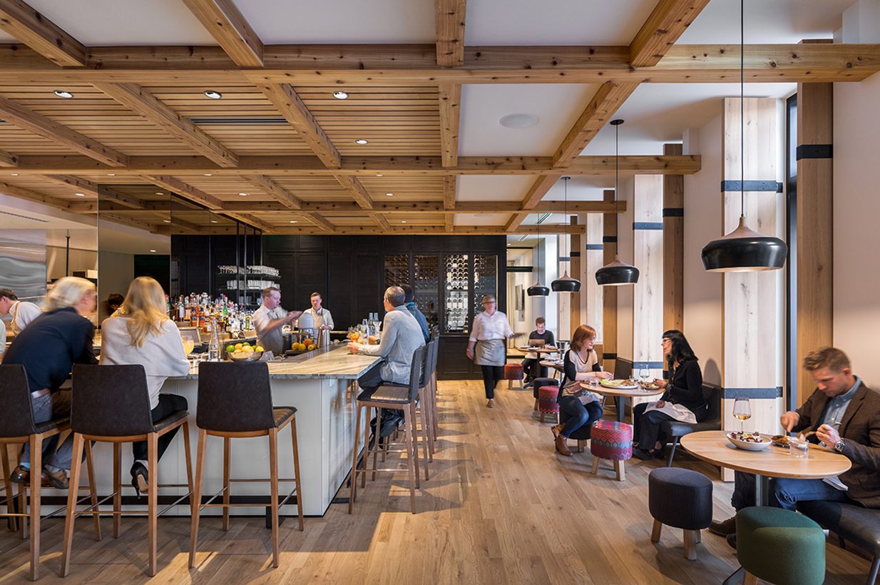 The interior of Tavernetta, one of the best lunch restaurants in downtown Denver