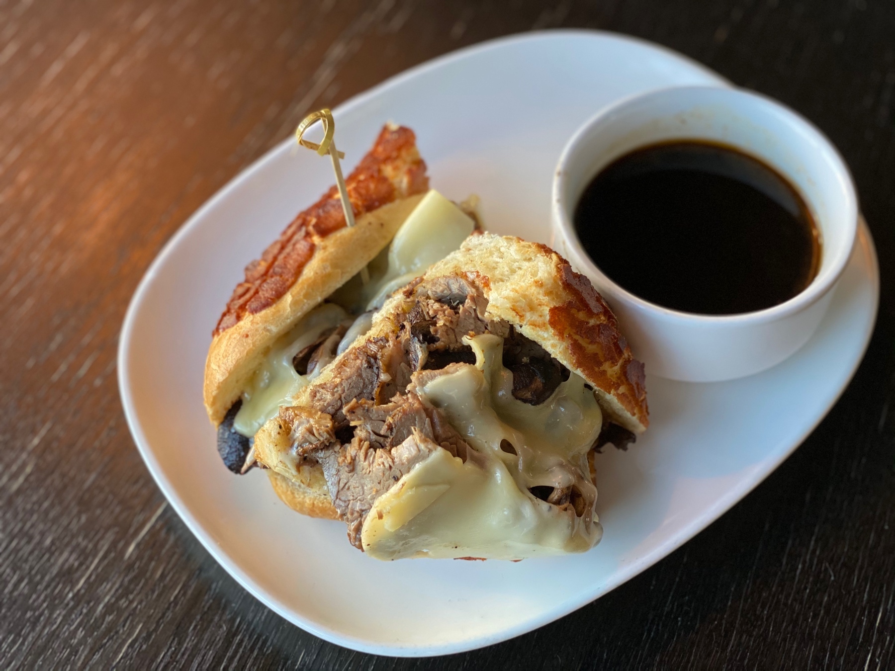 A French dip sandwich from The Pig & The Sprout