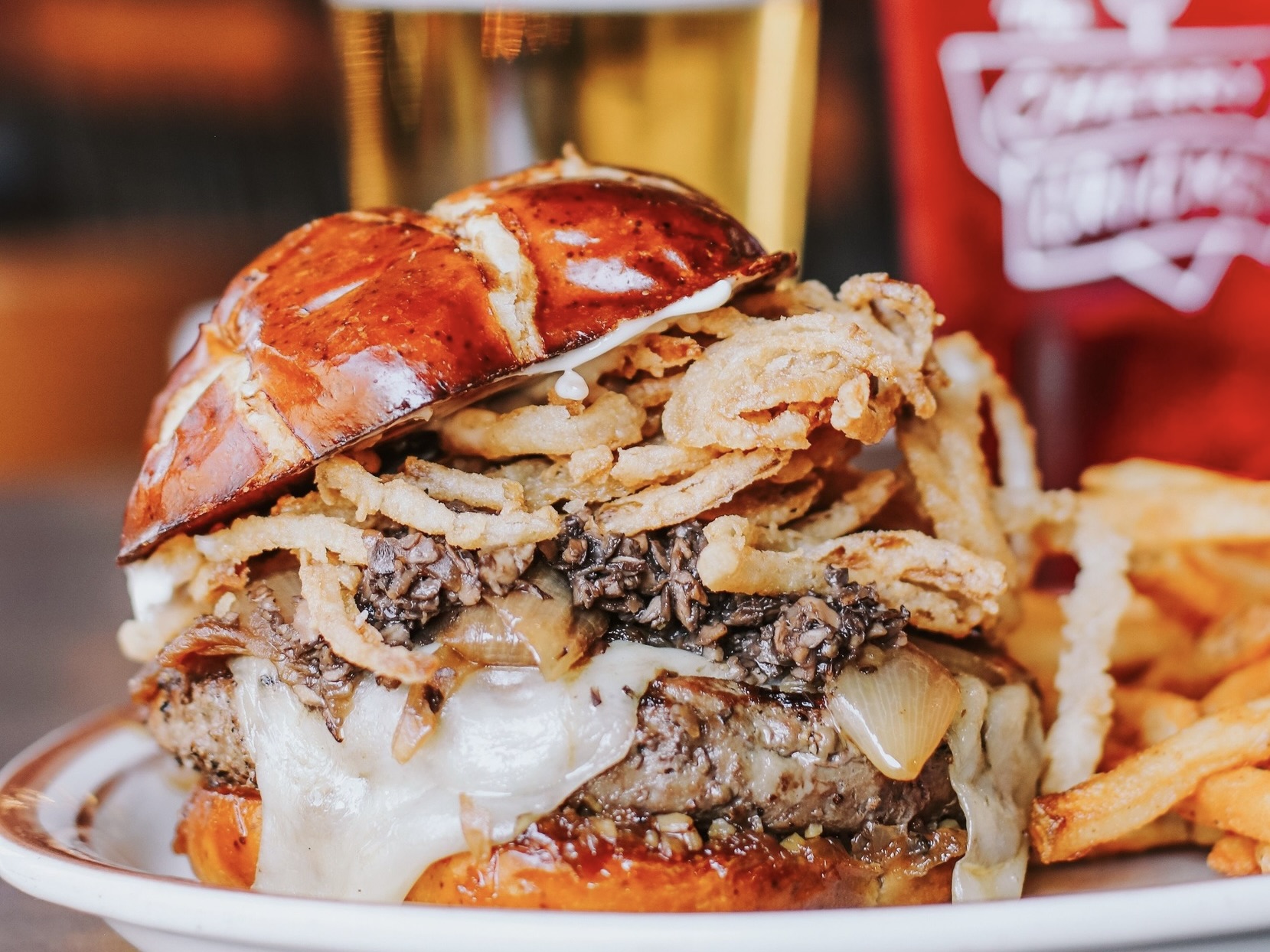 A signature burger from The Cherry Cricket