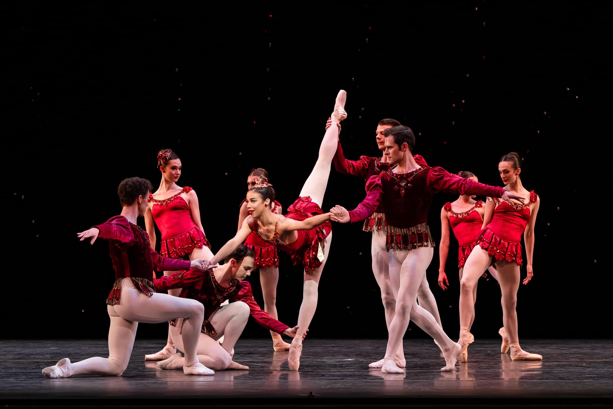 A group of ballet dancers performing as part of the Colorado Ballet 