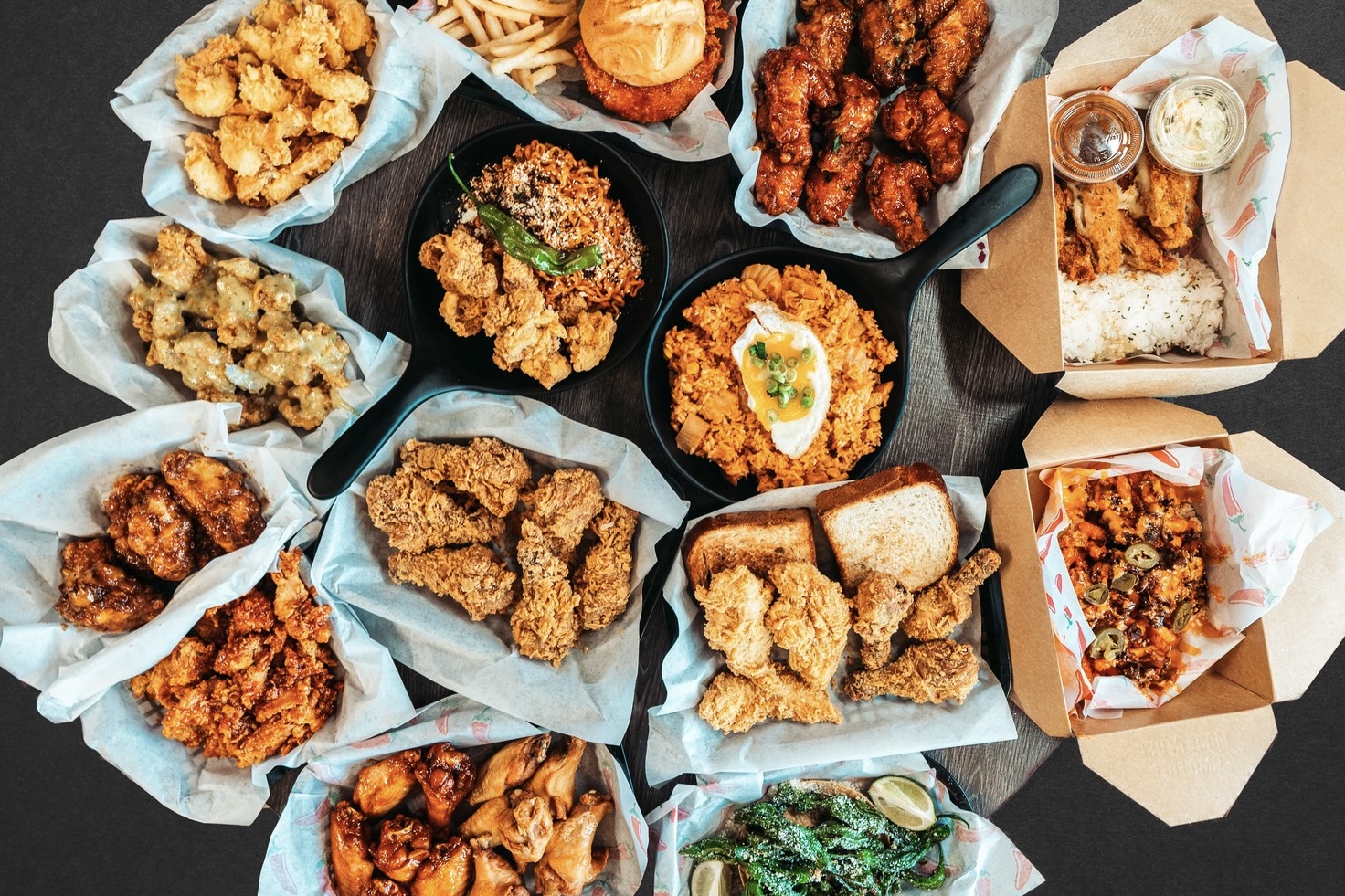 Wings, drumsticks, and combo meals from Mono Mono Korean Fried Chicken
