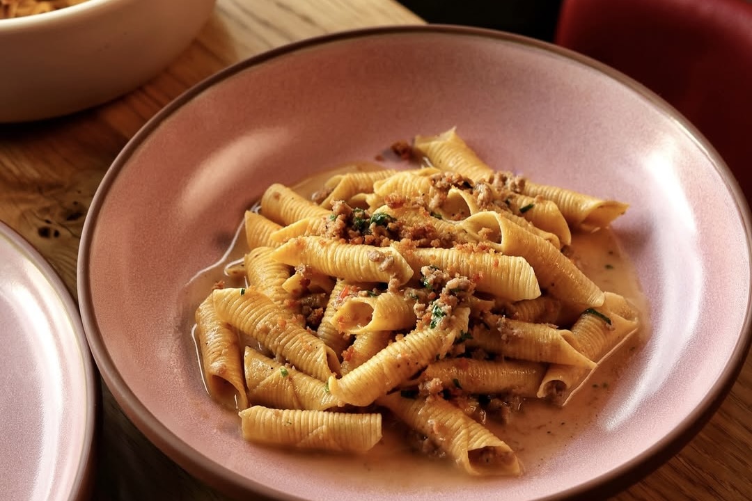 Duck sausage garganelli pasta from Dear Emilia