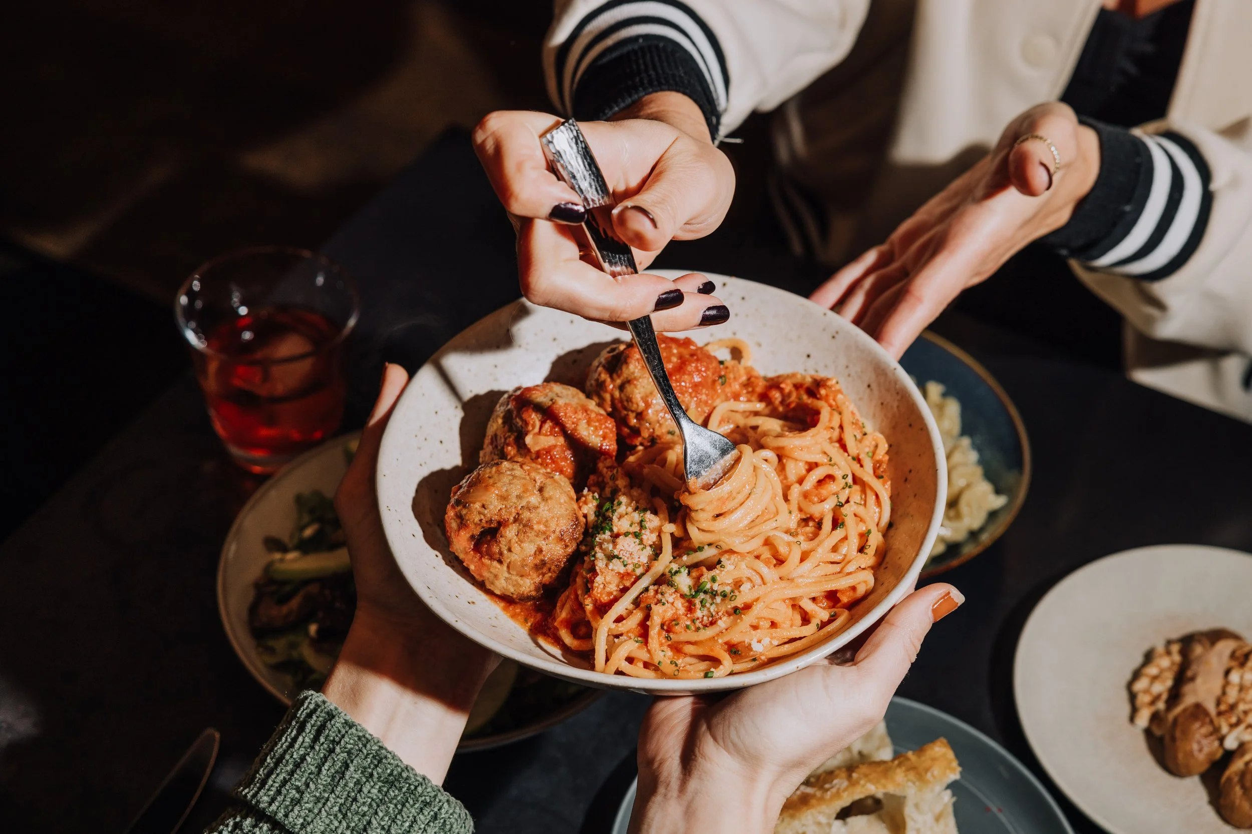 Spaghetti and meatballs from Dio Mio