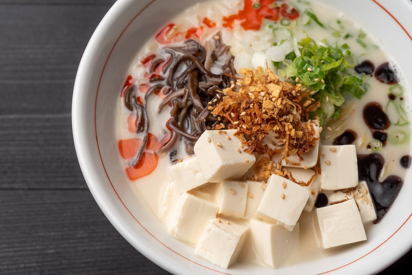 Jinya's tofu-topped vegan ramen