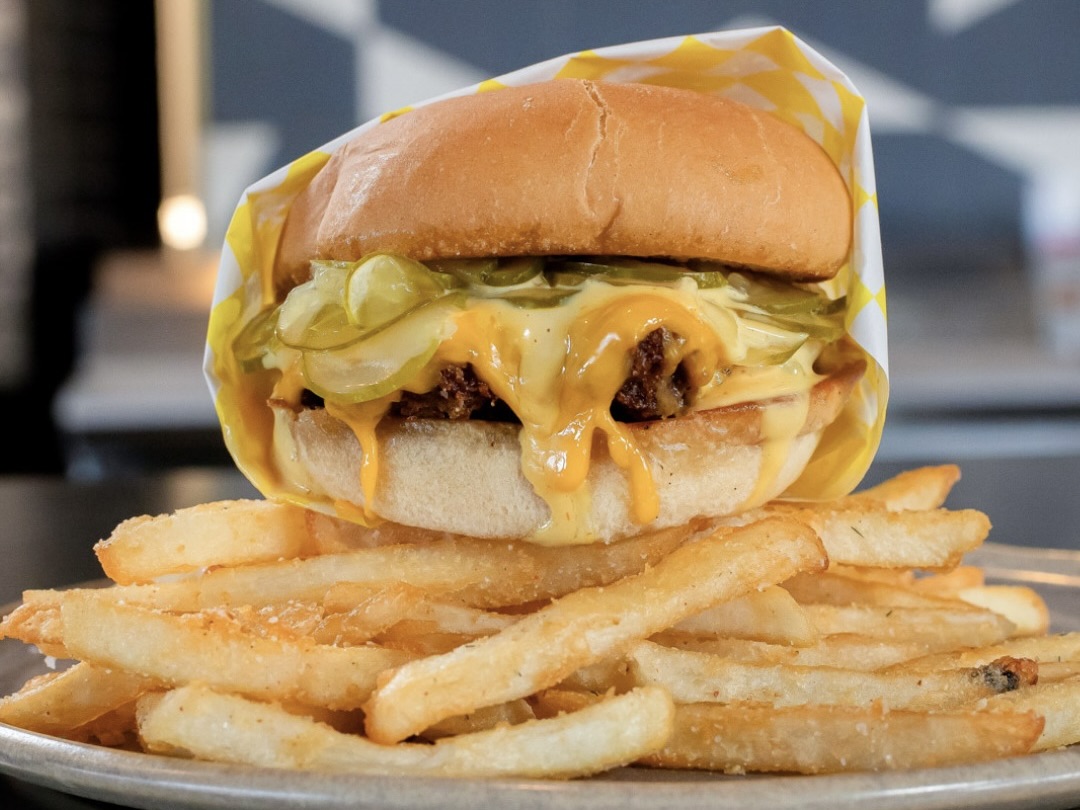 Fries and a cheeseburger from Number Thirty Eight