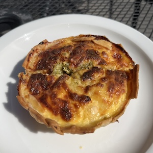 Quiche from Trompeau Bakery on 16th street food tour