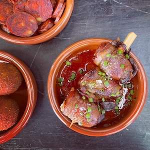 Bacon wrapped dates from Ultreia denver